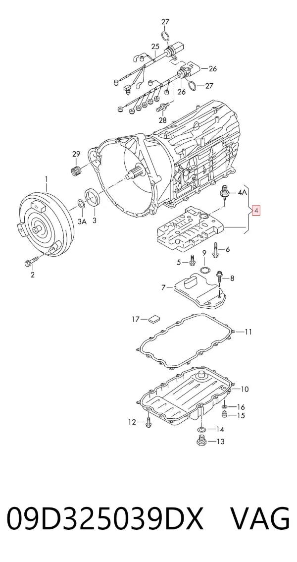 Unidade hidráulica da Caixa Automática de Mudança 09D325039DX VAG