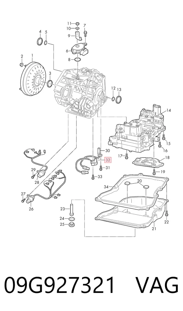 Sensor de velocidade 09G927321 VAG