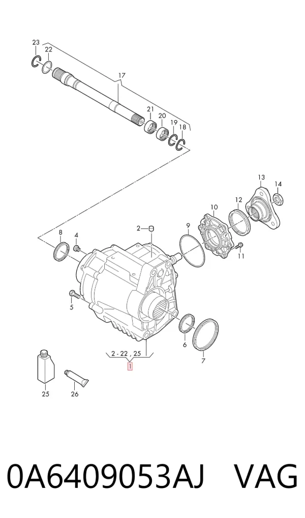 Caixa de transferência Audi Q3 F3B