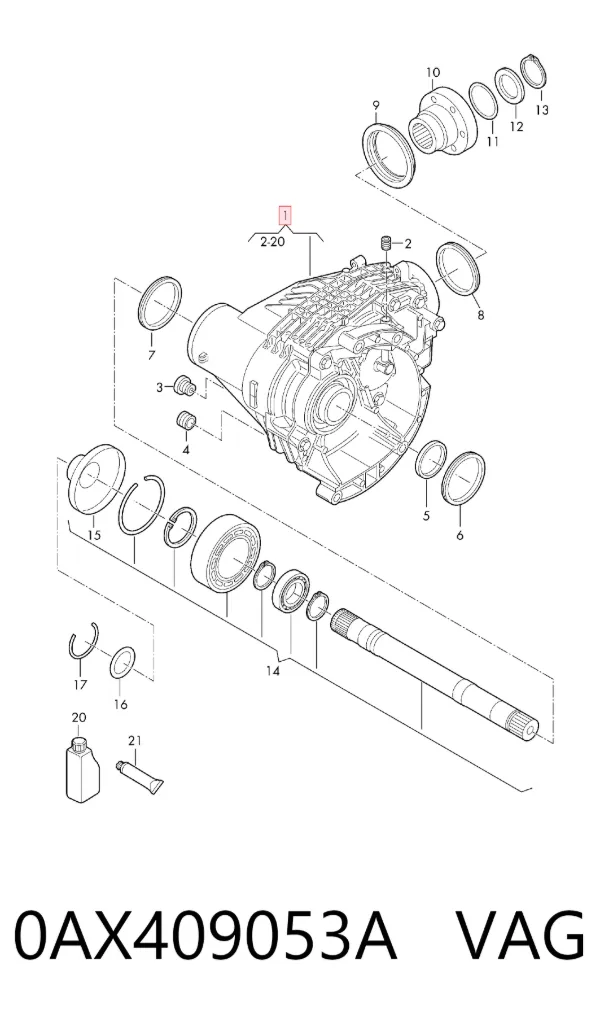 Caixa de transferência Volkswagen Crafter SY, SX, SYB, SYC, SYD, SYM