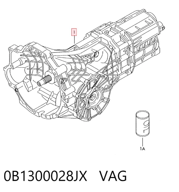 Caixa de Mudança montada (caixa mecânica de velocidades) 0B1300028JX VAG