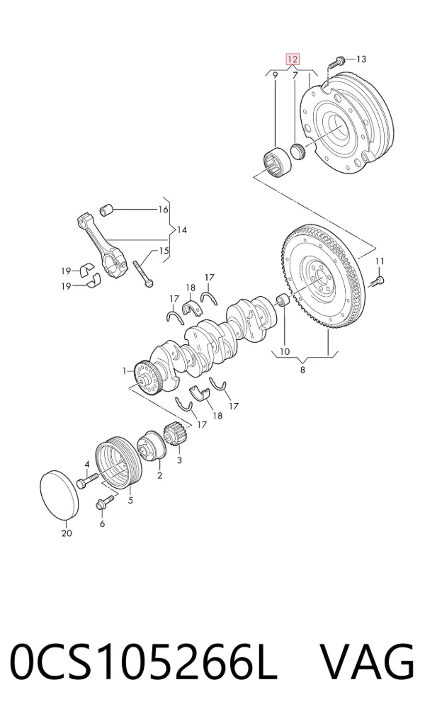 Volante de motor 0CS105266L VAG