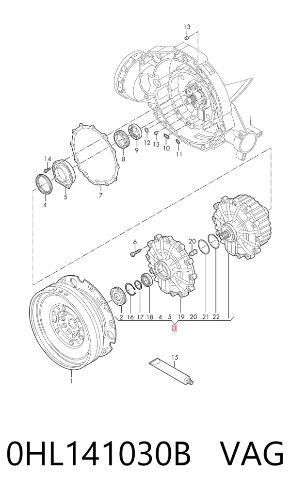 Roda-livre da Caixa Automática de Mudança 0HL141030B VAG