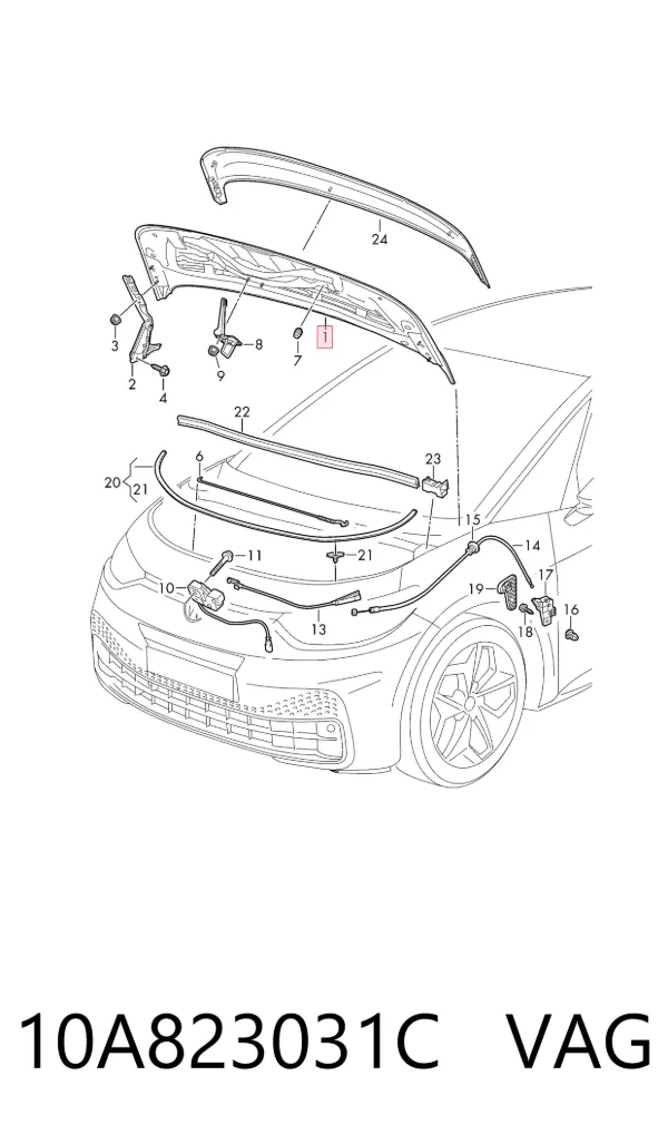 Capota 10A823031C VAG