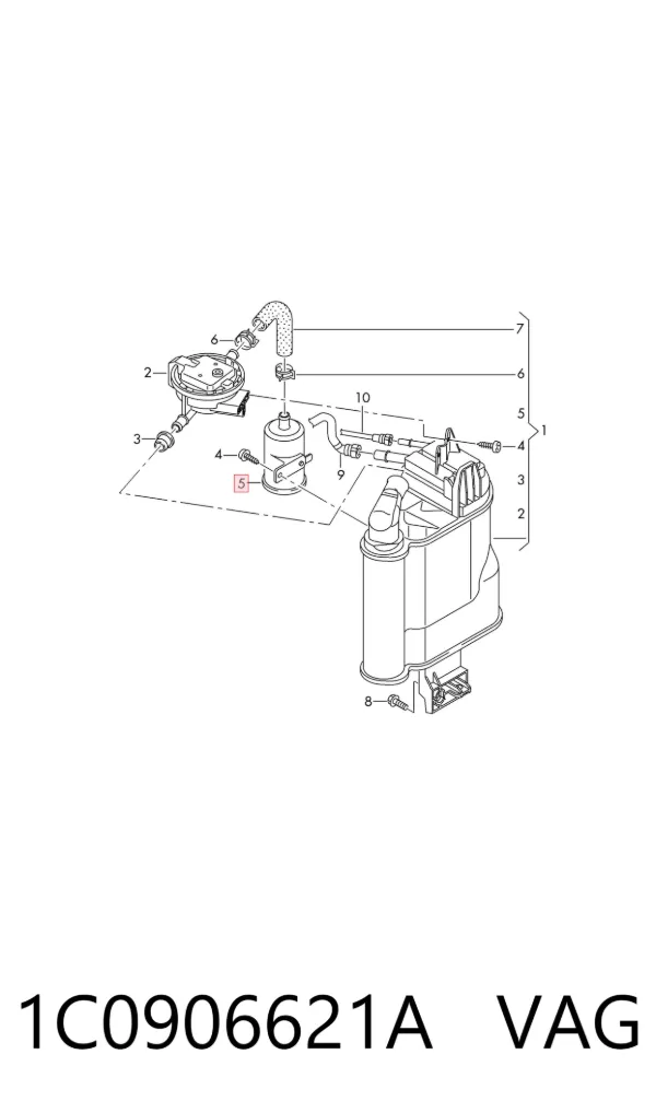 Filtro de ar 1C0906621A VAG