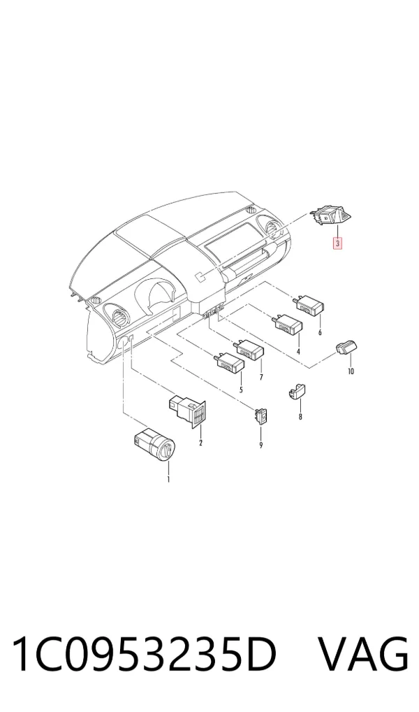 Sensor de velocidade 1C0953235D VAG