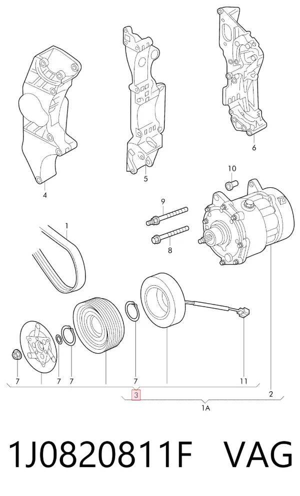  1J0820811F VAG