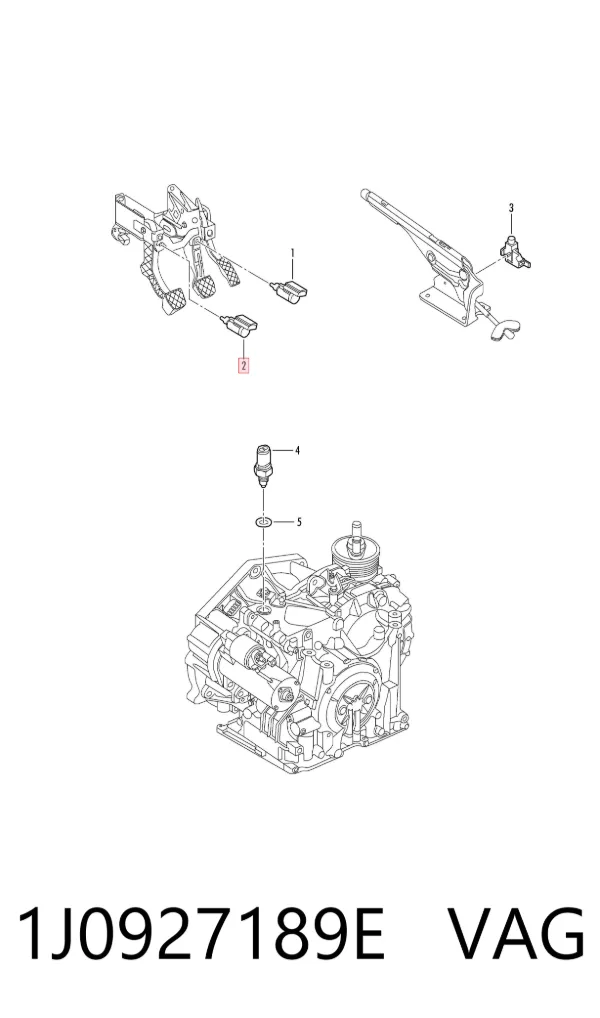 Sensor de ativação de embraiagem 1J0927189E VAG