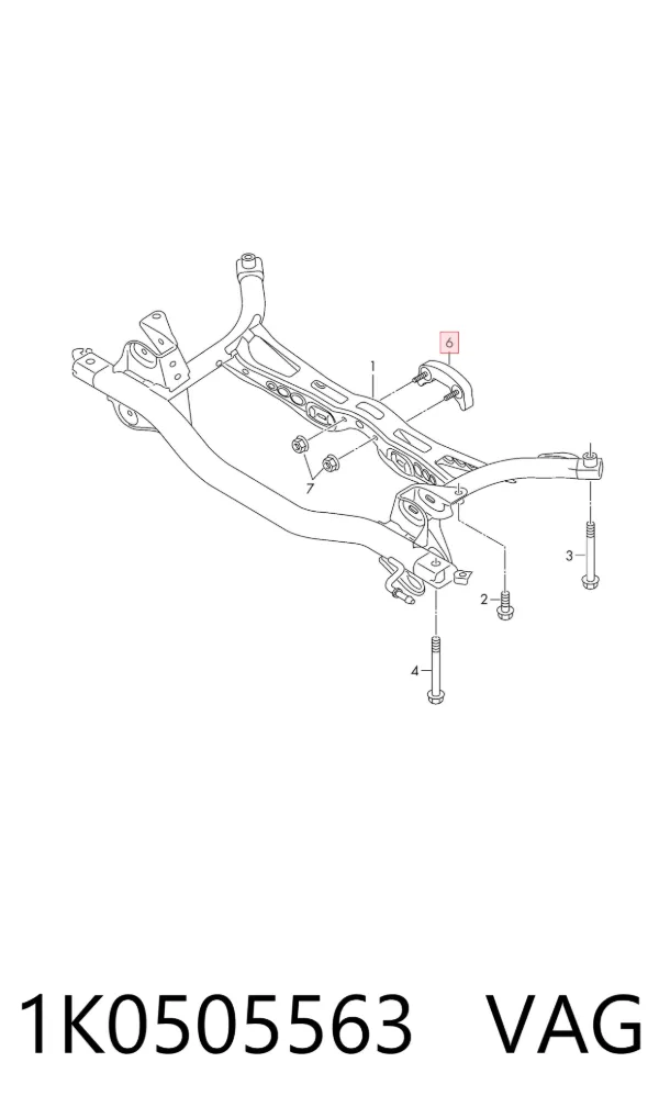 Árvore de equilibração 1K0505563 VAG