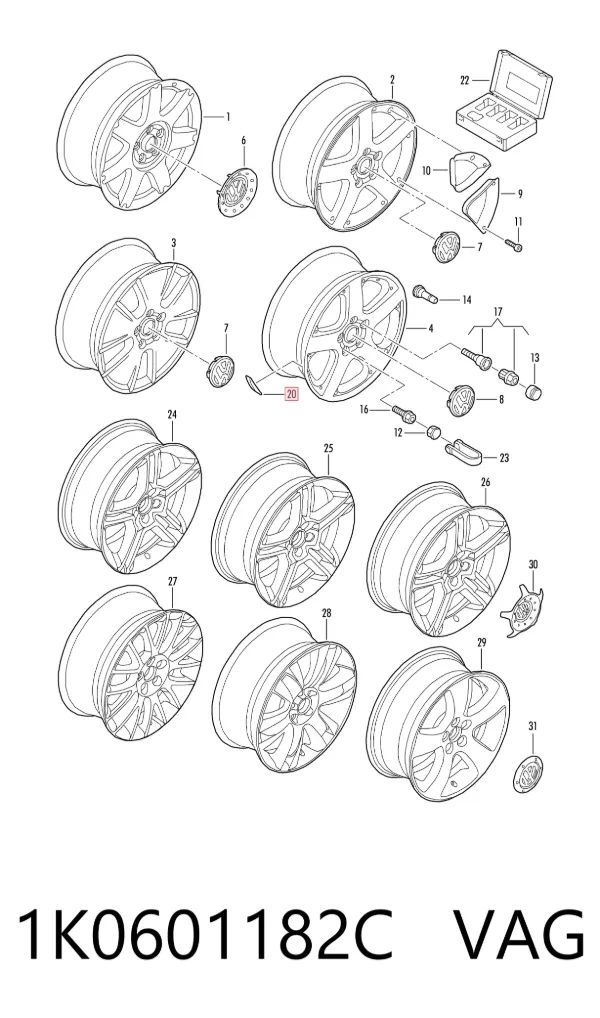  1K0601182C VAG