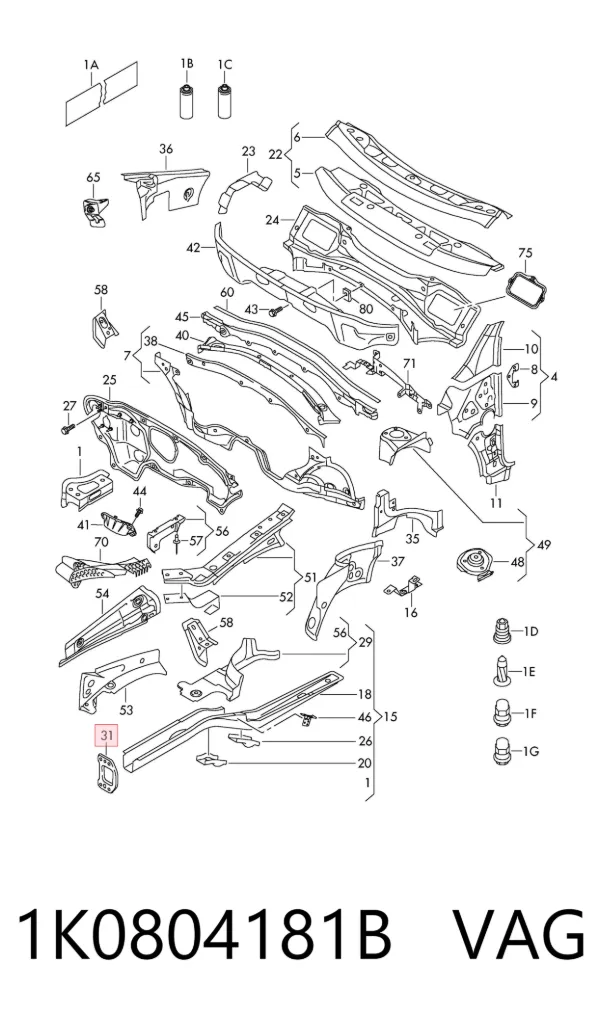  1K0804181B VAG