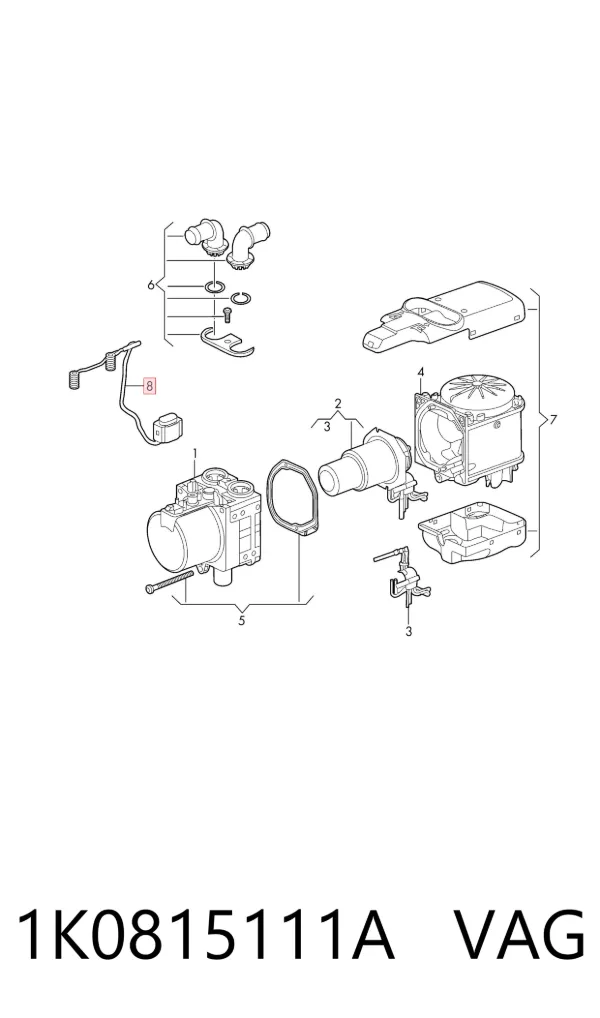 Sensor de temperatura da mistura de ar 1K0815111A VAG