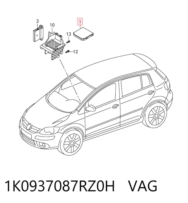 Unidade de conforto 1K0937087RZ0H VAG