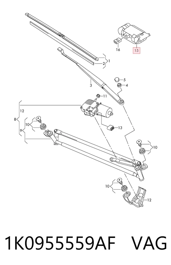 Sensor de chuva 1K0955559AF VAG