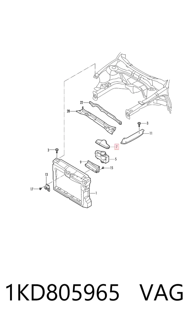 Tomada de ar de filtro de ar 1KD805965 VAG