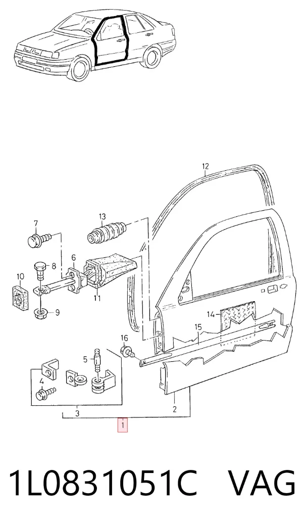 Porta dianteira esquerda Seat Toledo I