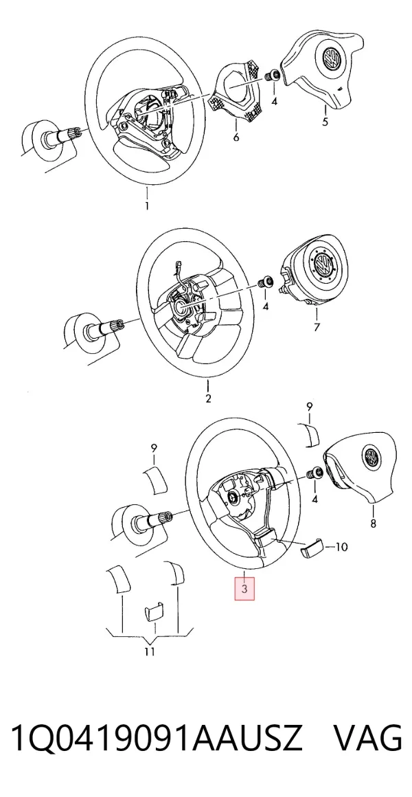 Volante 1Q0419091AAUSZ VAG