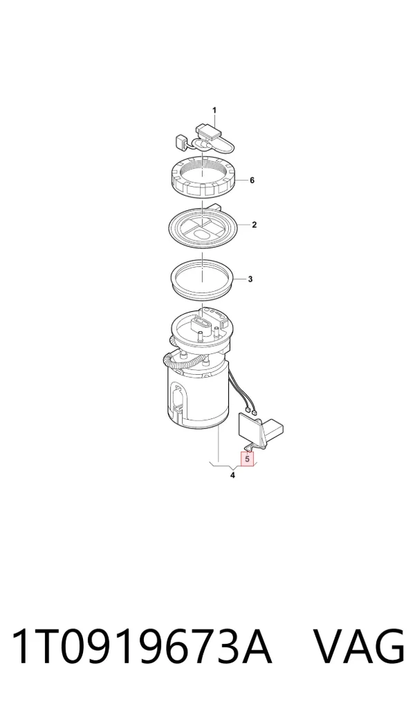 Sensor do nível de combustível no tanque 1T0919673A VAG