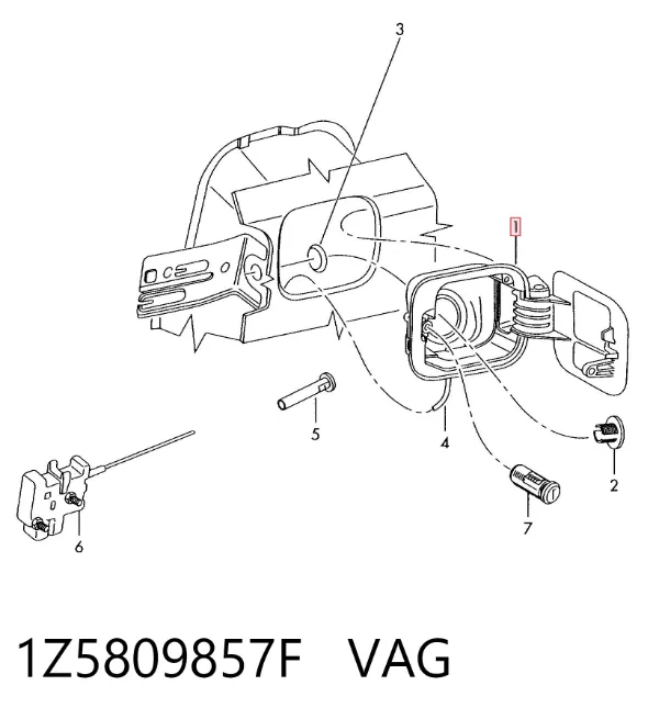 Alcapão do tanque de combustível 1Z5809857F VAG