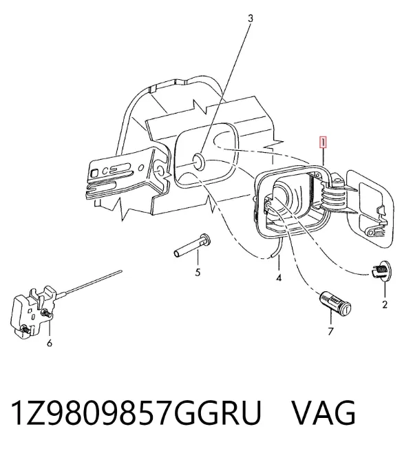 Alcapão do tanque de combustível 1Z9809857GGRU VAG