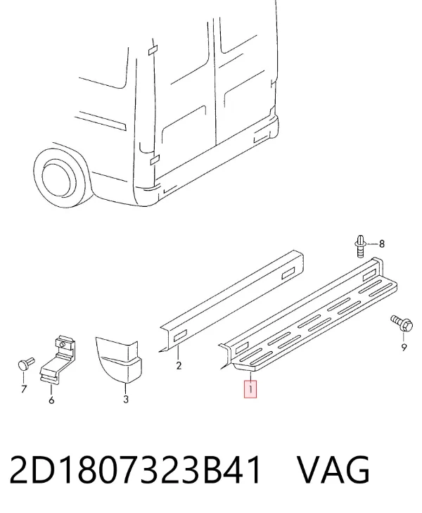 Pára-choque traseiro Volkswagen LT 28-35 II