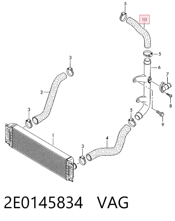 Cano derivado de ar 2E0145834 VAG