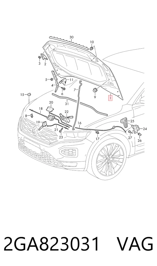 Capota 2GA823031 VAG