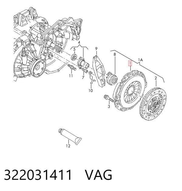 Disco de embraiagem 322031411 VAG