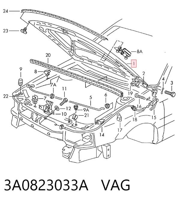 Capota 3A0823033A VAG