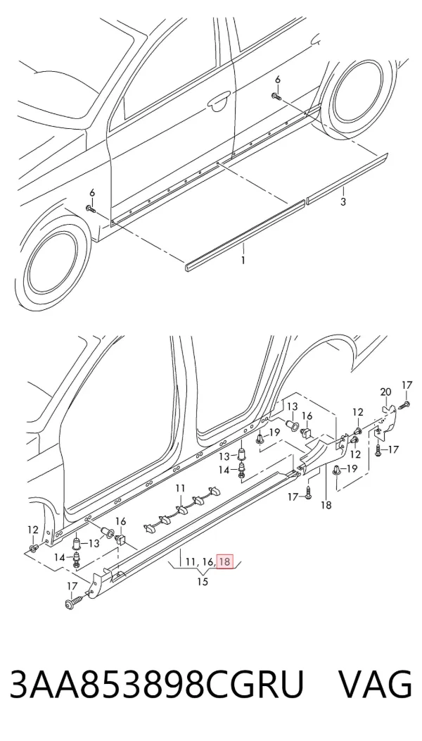  3AA853898CGRU VAG