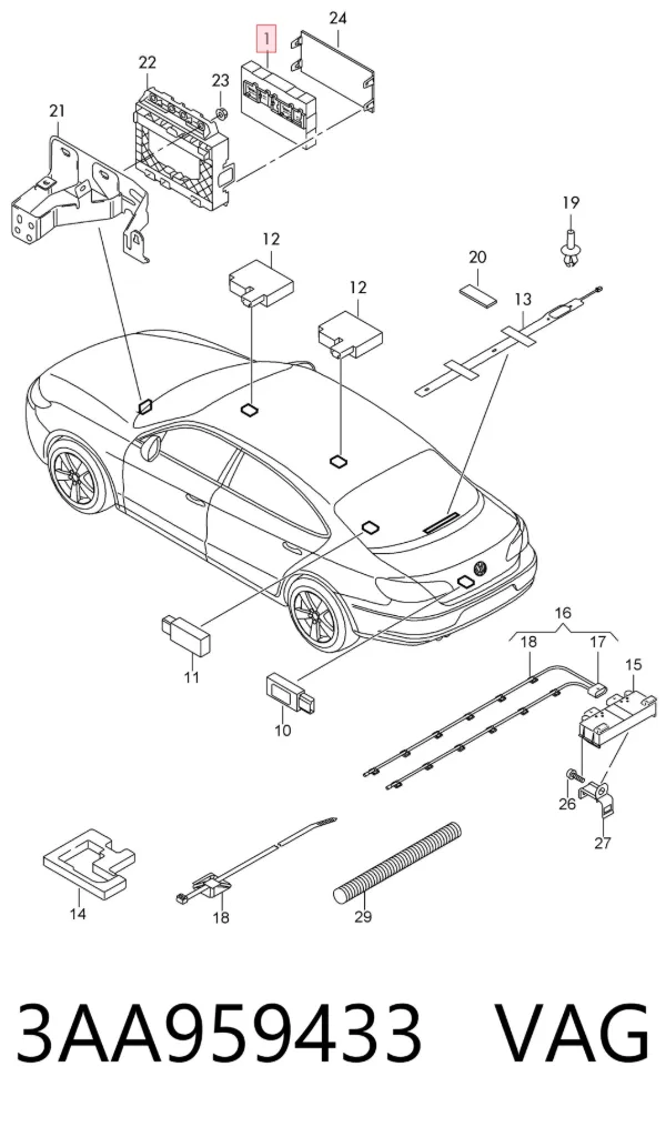 Unidade de conforto Volkswagen Passat CC B6