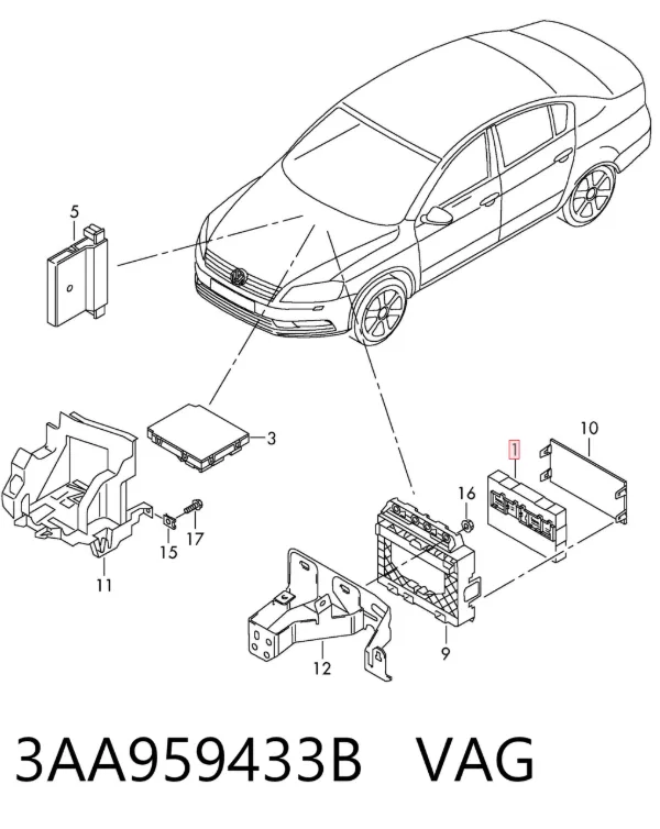 Unidade de conforto Volkswagen Passat B7