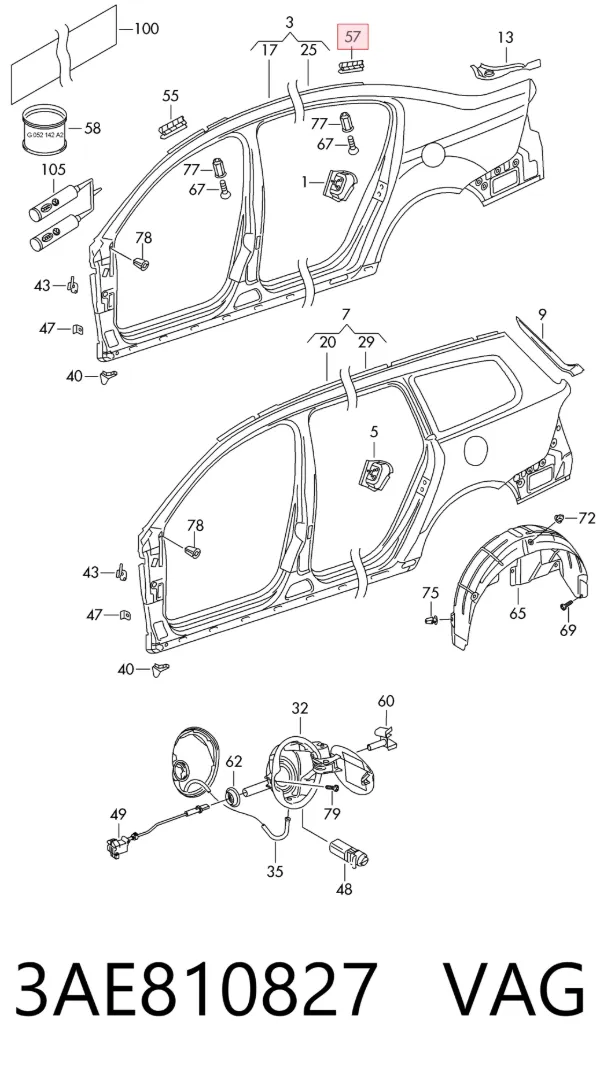  3AE810827 VAG