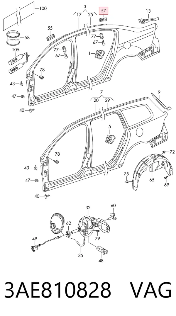  3AE810828 VAG