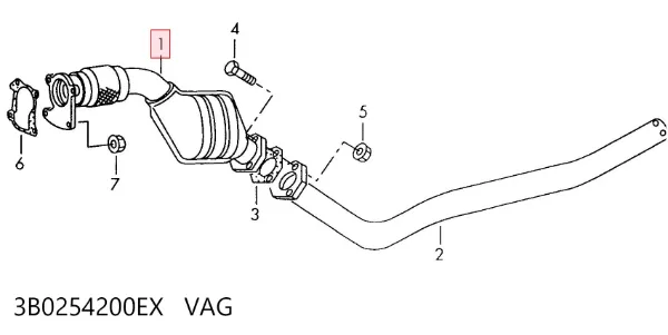 Convertidor - catalisador 3B0254200EX VAG