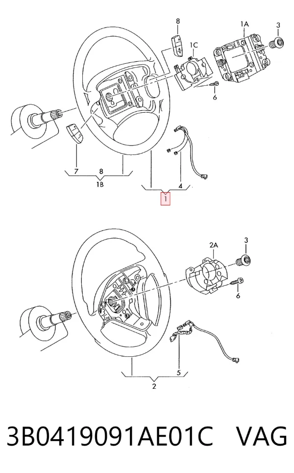 Volante 3B0419091AE01C VAG