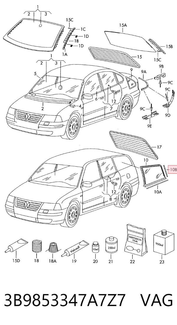  3B9853347A7Z7 VAG