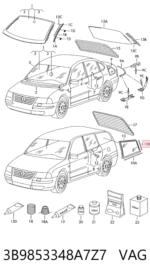  3B9853348A7Z7 VAG