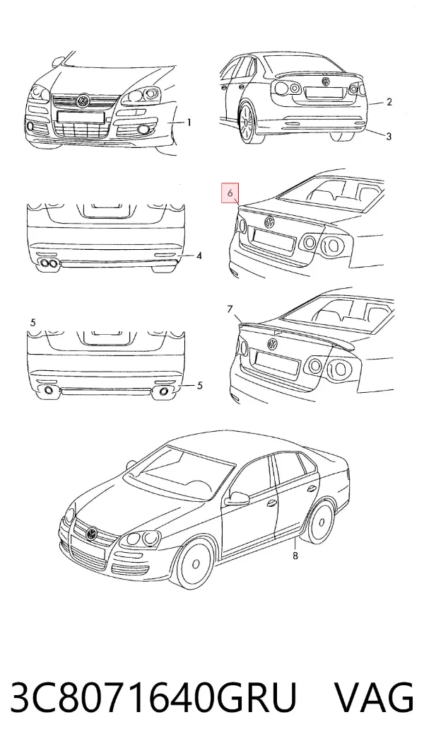  3C8071640GRU VAG