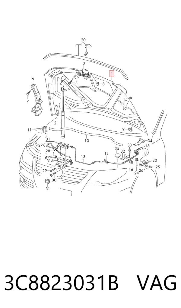 Capota 3C8823031B VAG