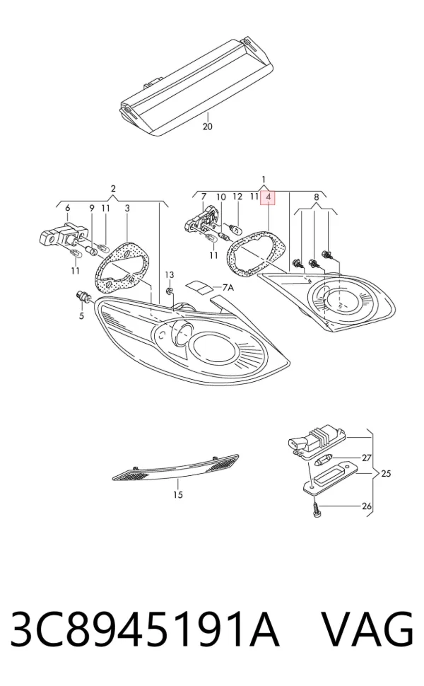  3C8945191A VAG