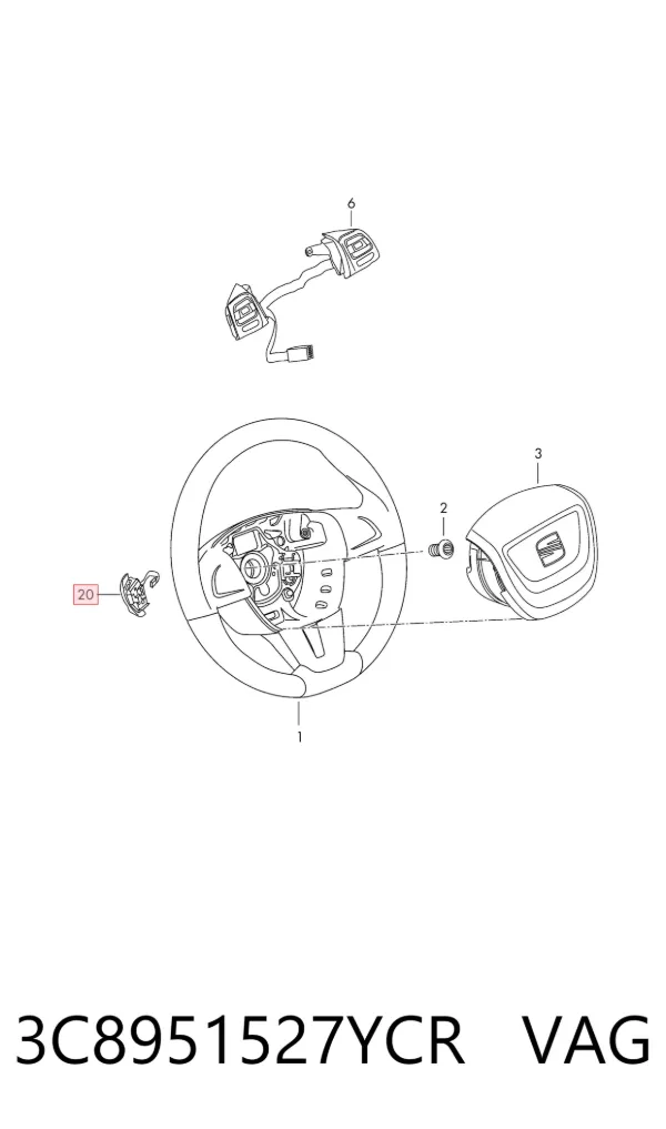  3C8951527YCR VAG