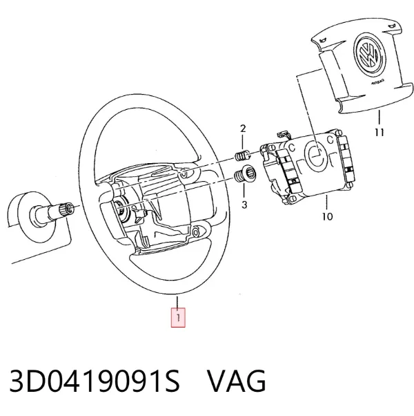 Volante 3D0419091S VAG