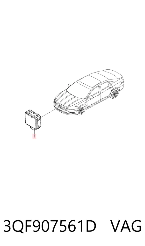 Sensor de radar de distância 3QF907561D VAG