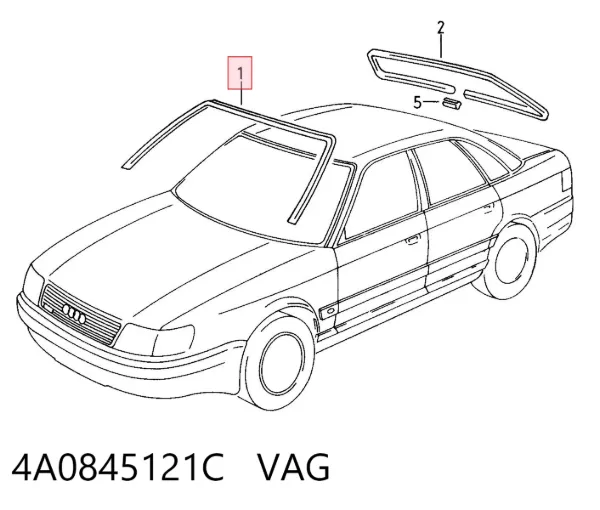 Compactador de pára-brisas 4A0845121C VAG