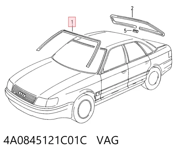 Compactador de pára-brisas 4A0845121C01C VAG