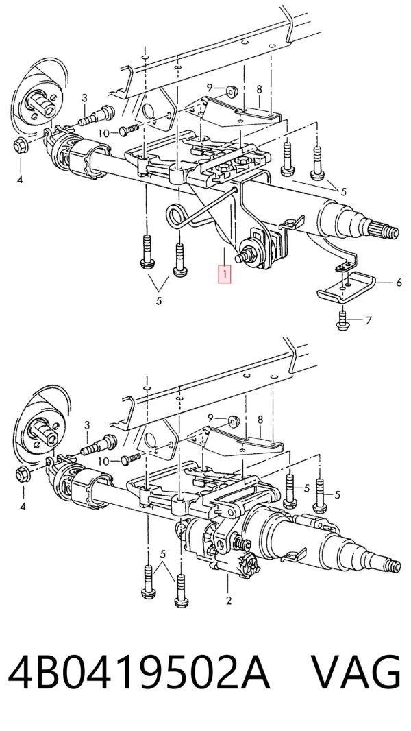 Coluna da direção Audi A6 C5