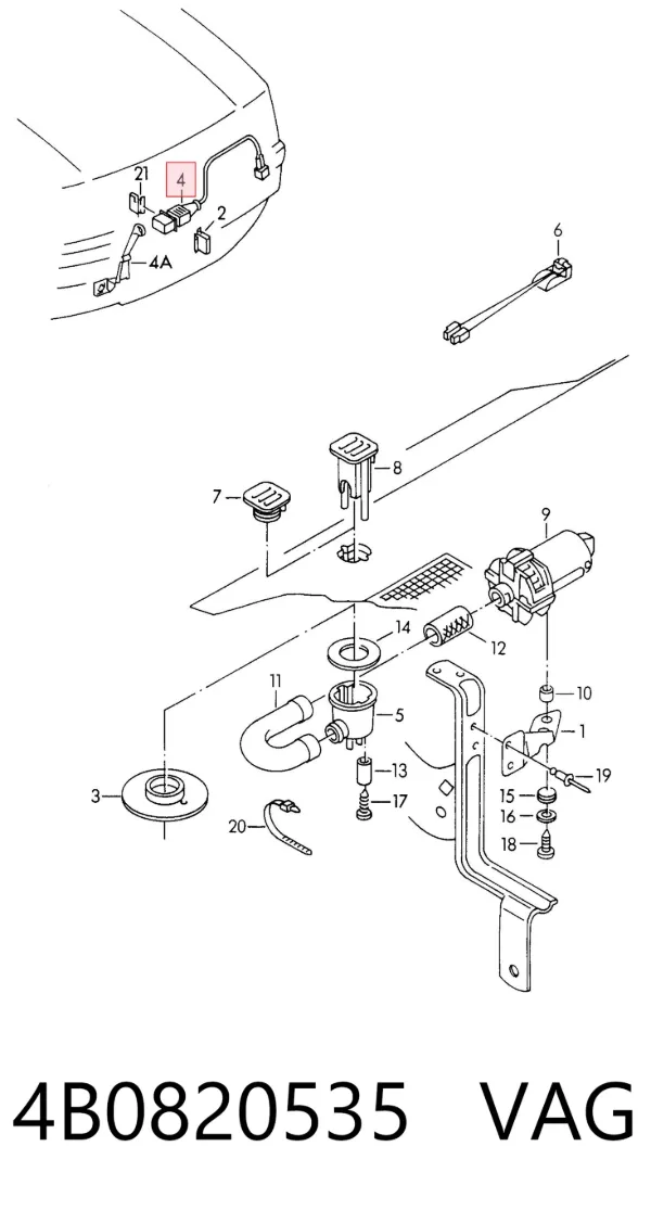 Sensor de temperatura do meio ambiente 4B0820535 VAG