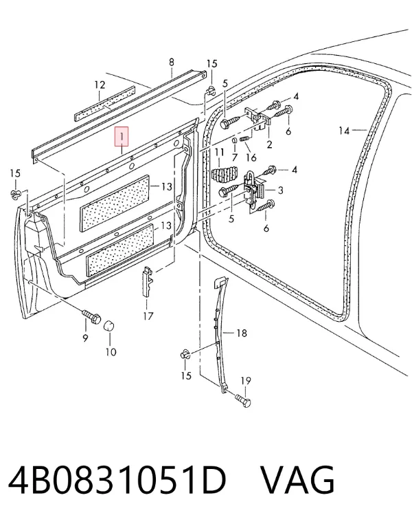 Porta dianteira esquerda Audi A6 C5