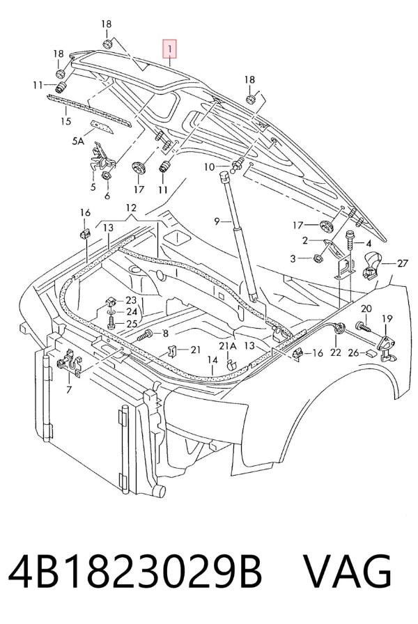 Capota 4B1823029B VAG
